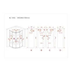Box Doccia 80x80 90x90 8 mm 2 Ante Scorrevole Tondo Circolare in Vetro Cristallo