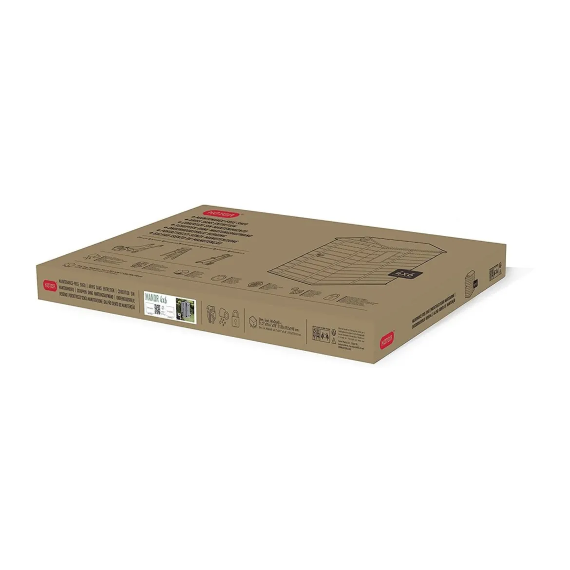 Box Keter Manor per Esterno da Giardino 130x192 cm Resina
