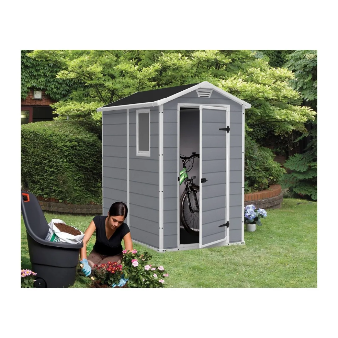 Box per Esterno Keter Manor 130x192 da Giardino Grigio