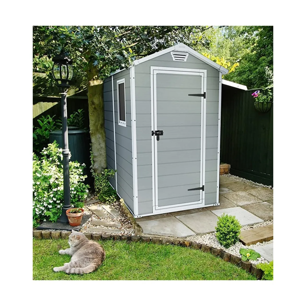 Box per Esterno Keter Manor 130x192 da Giardino Grigio