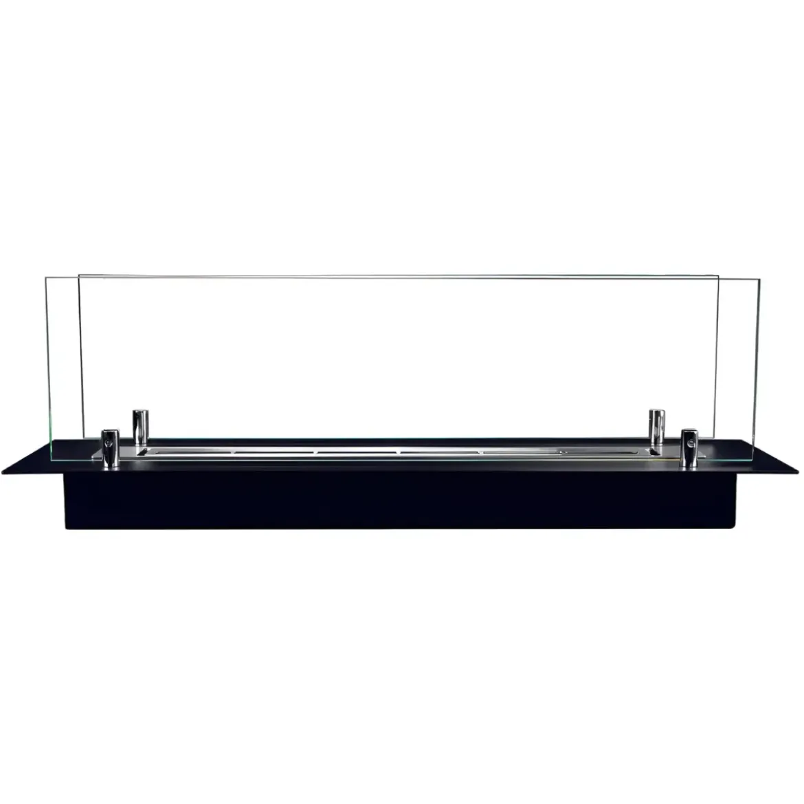 Bruciatore a Bioetanolo con Vetri da Incasso 65 cm 0,7L Acciaio Inox