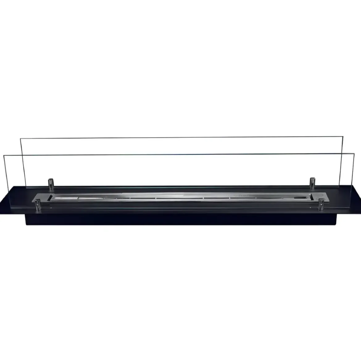 Bruciatore a Bioetanolo con Vetri da Incasso 100 cm 1L in Acciaio Inox
