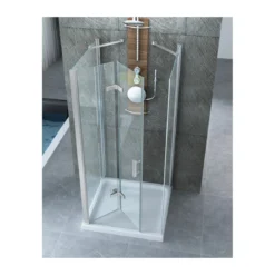 Cabina Box Doccia 3 Lati Anta a Libro 60 70 80 90 100 a Battente Porta Cristallo