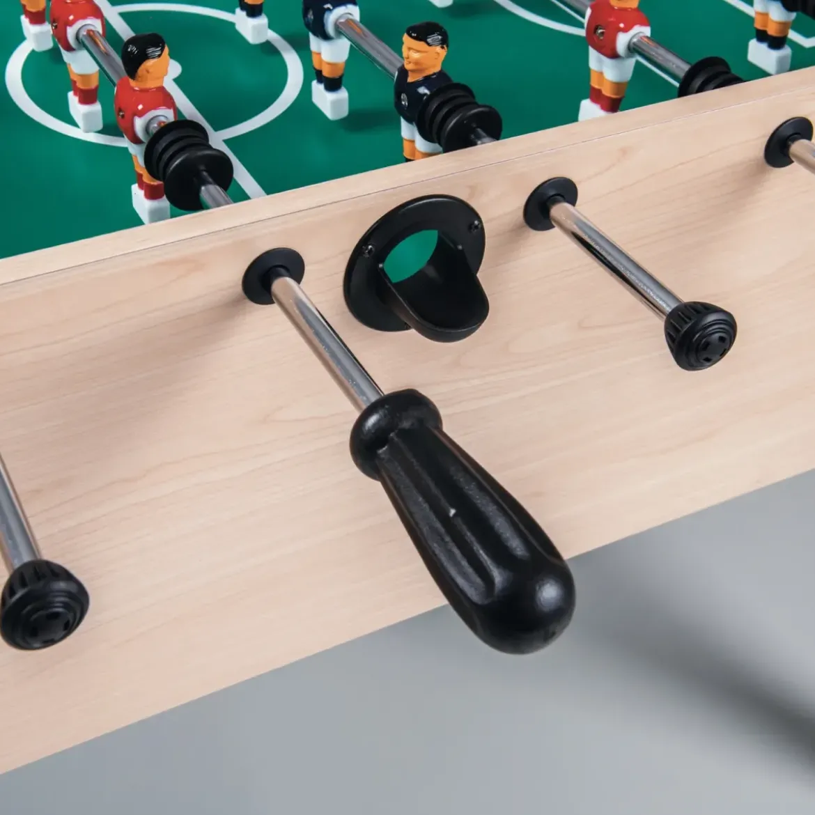 Calciobalilla Acero con Gambe Pieghevoli Salvaspazio da Interno