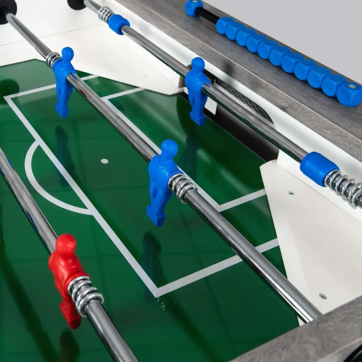 Calciobalilla Rovere Grigio Biliardino Gioco per Famiglia da Interno