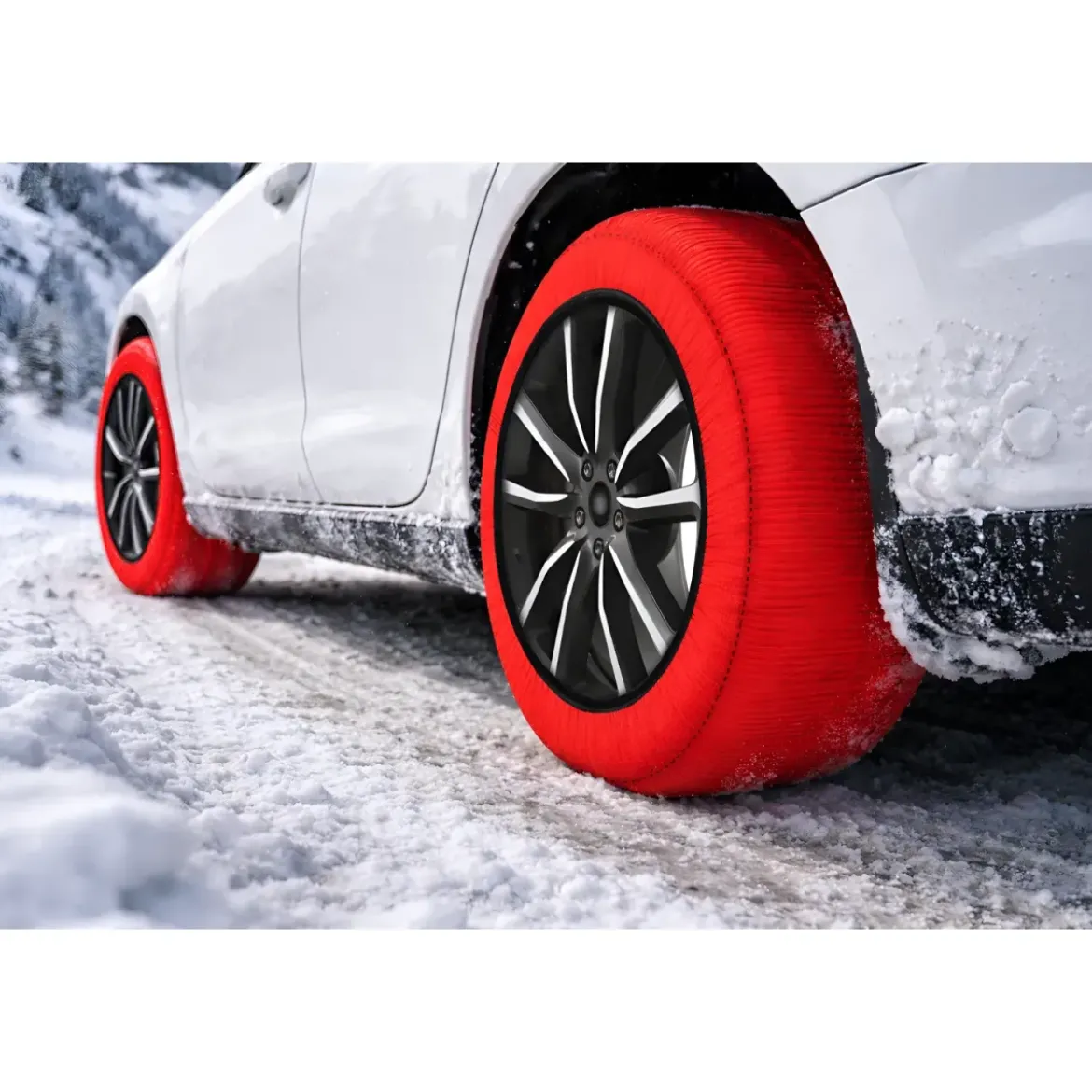 Calze da Neve per Auto Omologate Taglia XS Tessuto ad Alta Aderenza