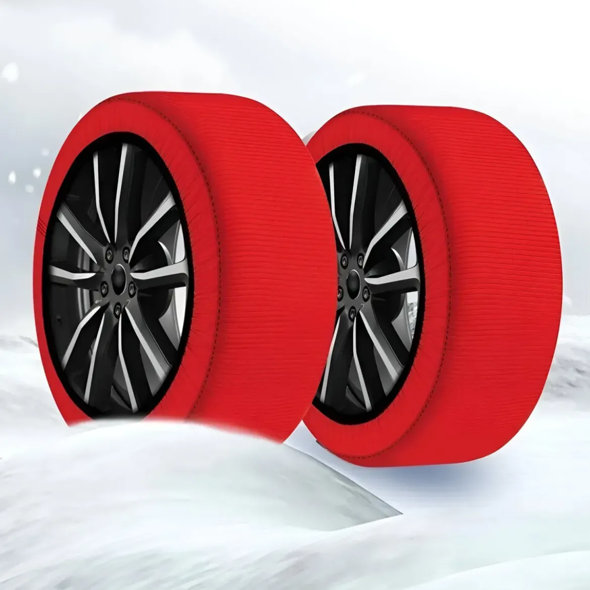 Calze da Neve per Auto Omologate Taglia XS Tessuto ad Alta Aderenza