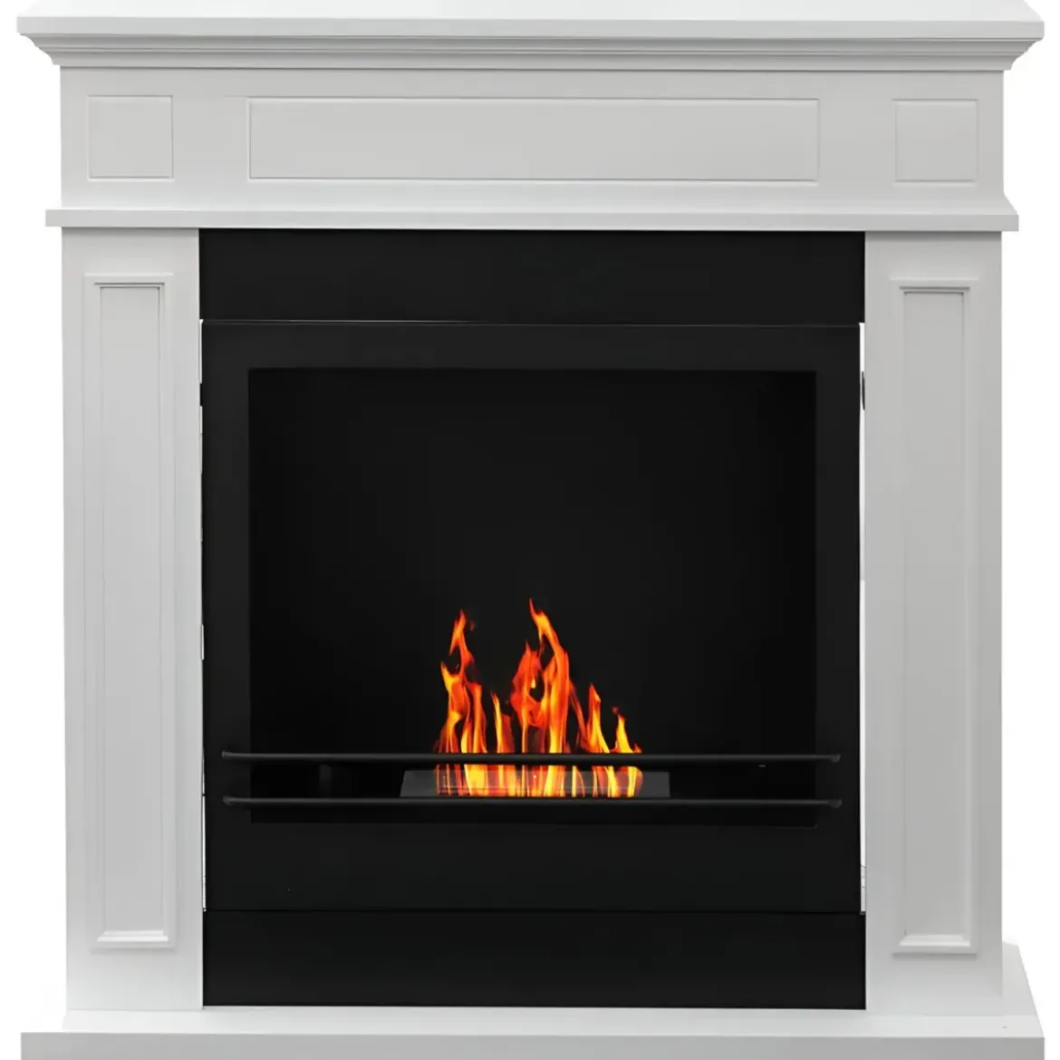 Camino a Bioetanolo 3,4 kW da Pavimento 1,2L Bianco in Legno MDF