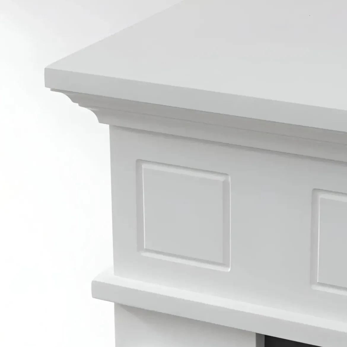 Camino a Bioetanolo 3,4 kW da Pavimento 1,2L Bianco in Legno MDF