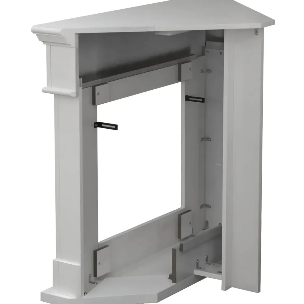 Camino a Bioetanolo 1,8L Angolare da Pavimento Bianco 3,4 kW Legno MDF