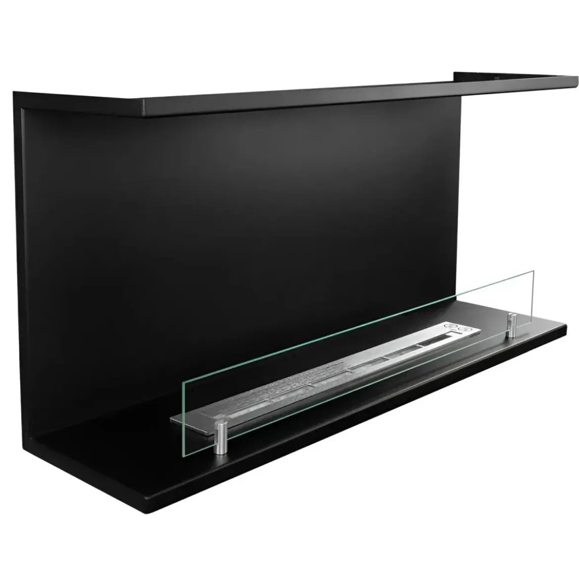 Camino a Bioetanolo Trifacciale da Incasso 90x45 cm 1,5L Nero 3kW