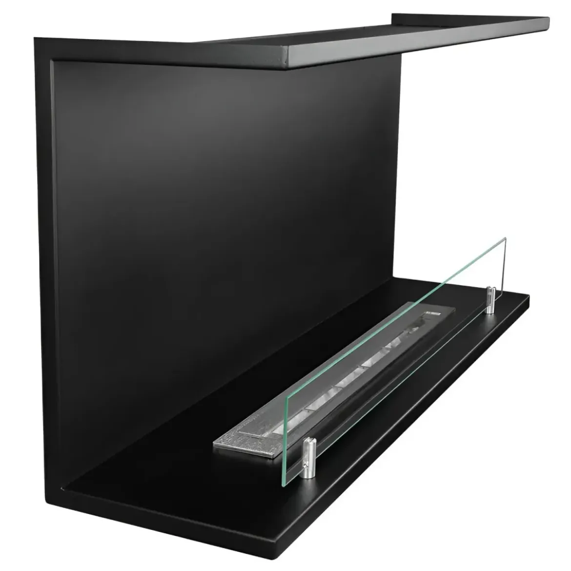 Camino a Bioetanolo Trifacciale da Incasso 90x45 cm 1,5L Nero 3kW