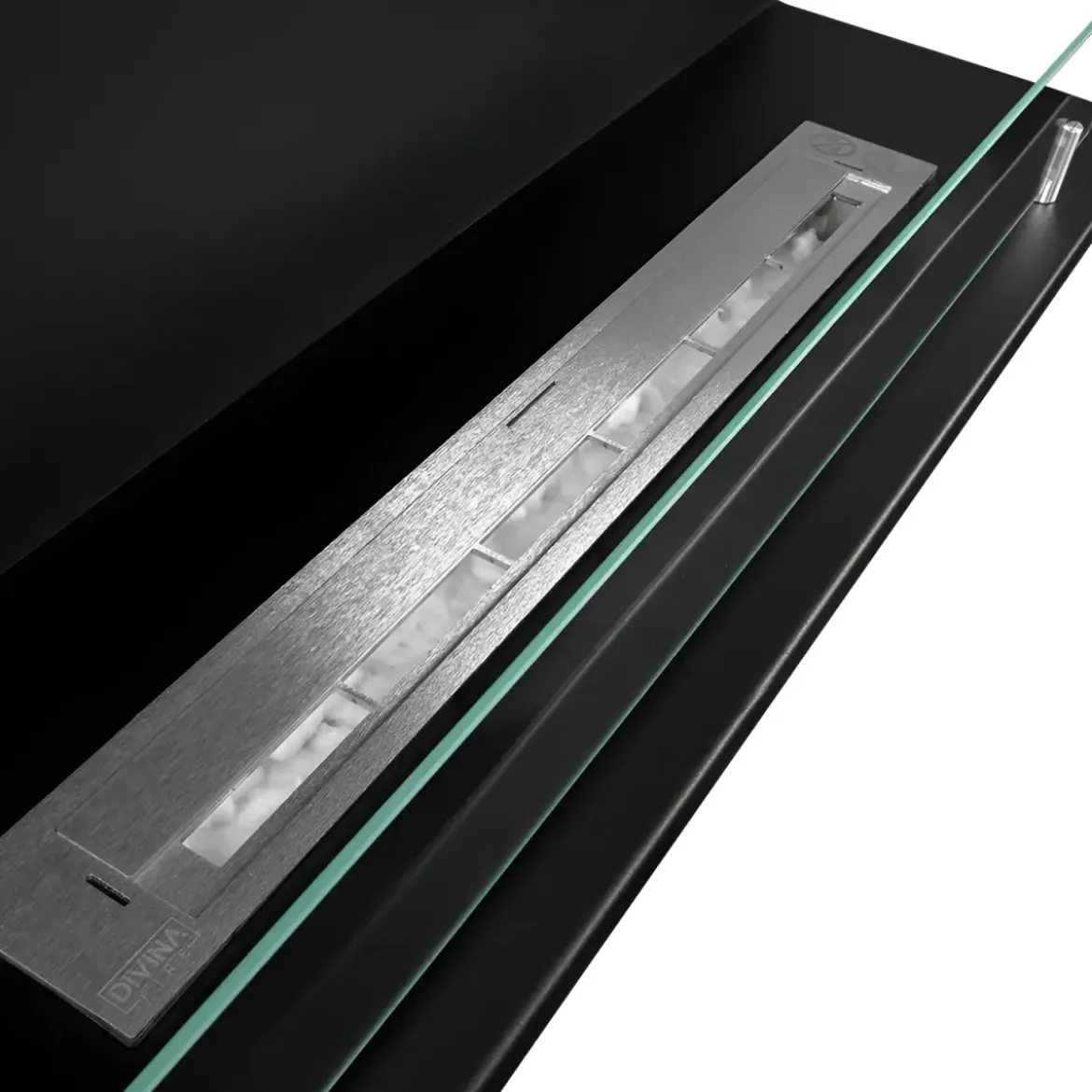 Camino a Bioetanolo Trifacciale da Incasso 90x45 cm 1,5L Nero 3kW