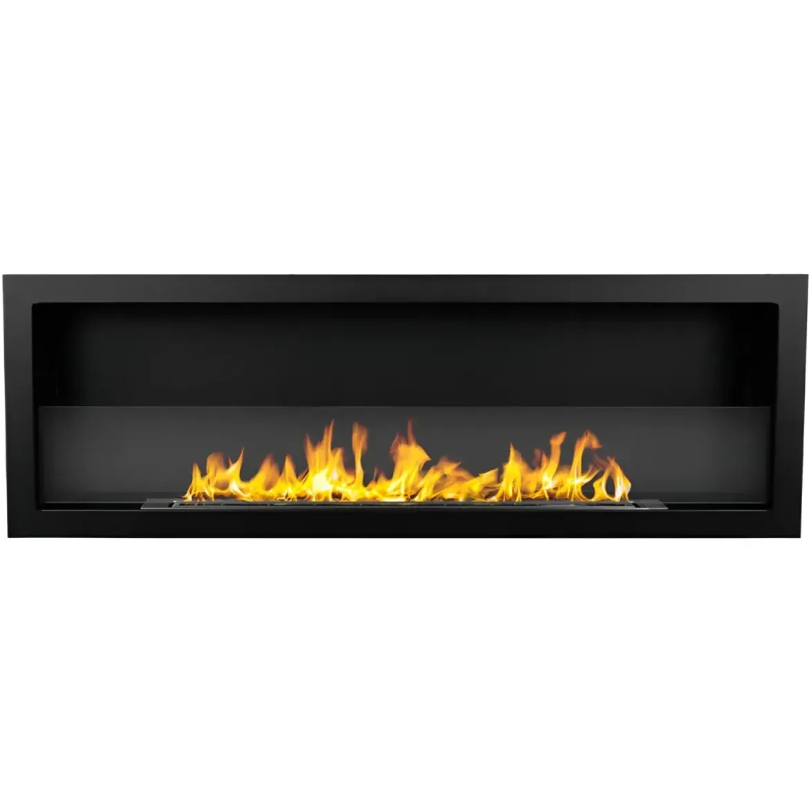 Camino Ecologico Bioetanolo 120x40 cm da Incasso a Parete Nero 3kW