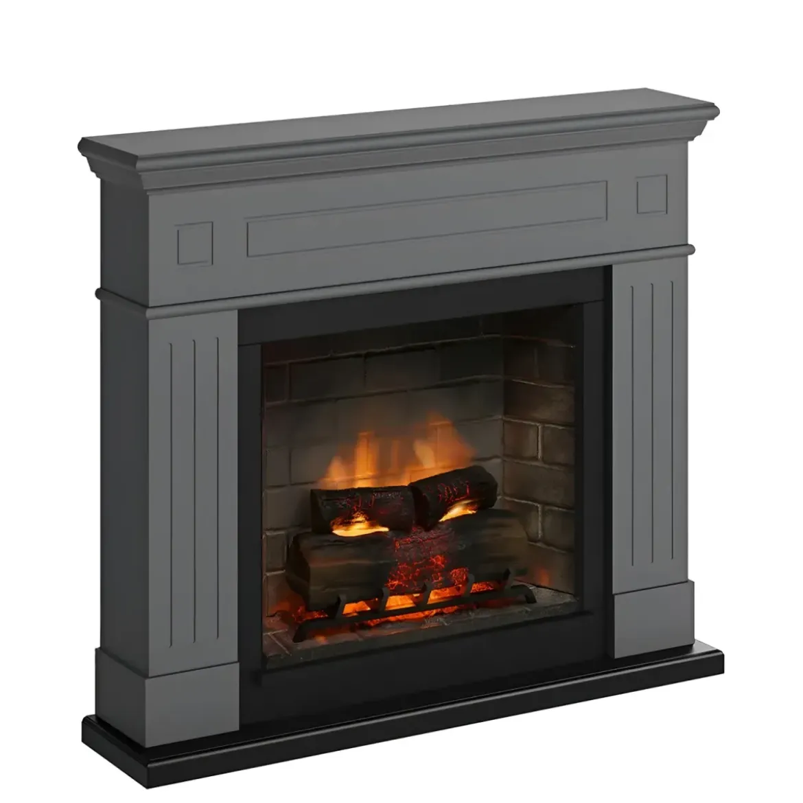 Camino Elettrico Tagu Larsen PowerFlame2 Grigio 1600W