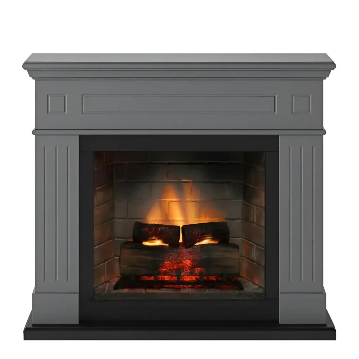Camino Elettrico Tagu Larsen PowerFlame2 Grigio 1600W
