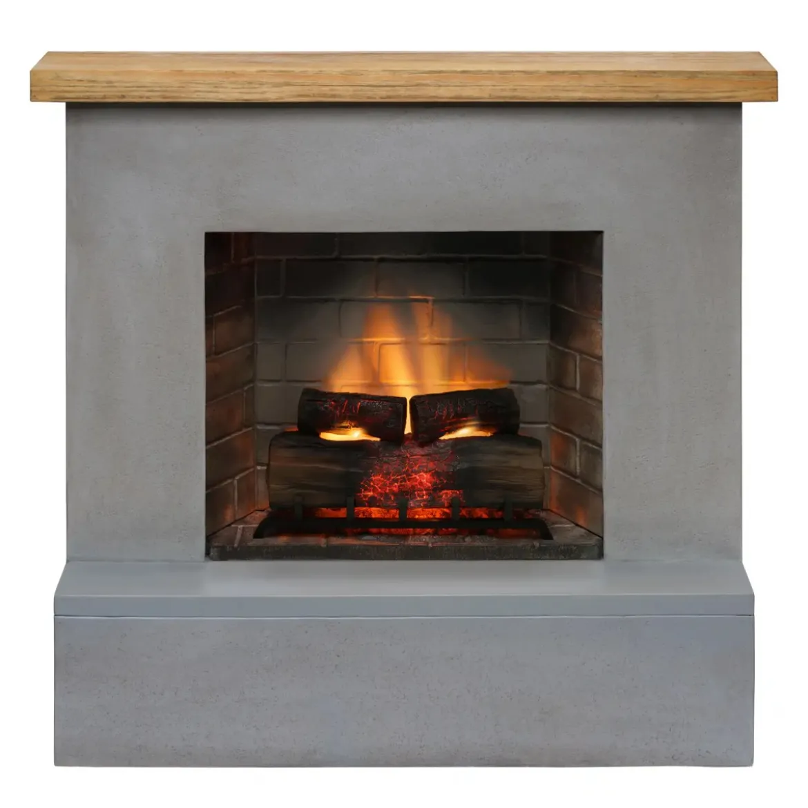 Camino Elettrico Tagu Rolf PowerFlame2 1600w Cemento Grigio