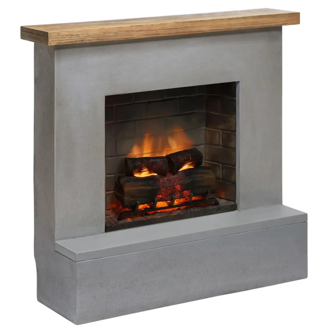 Camino Elettrico Tagu Rolf PowerFlame2 1600w Cemento Grigio
