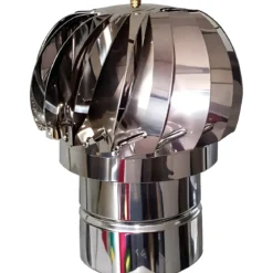 Camino Eolico Turbina Acciaio Inox 14 cm Aspiratore Comignolo Girevole