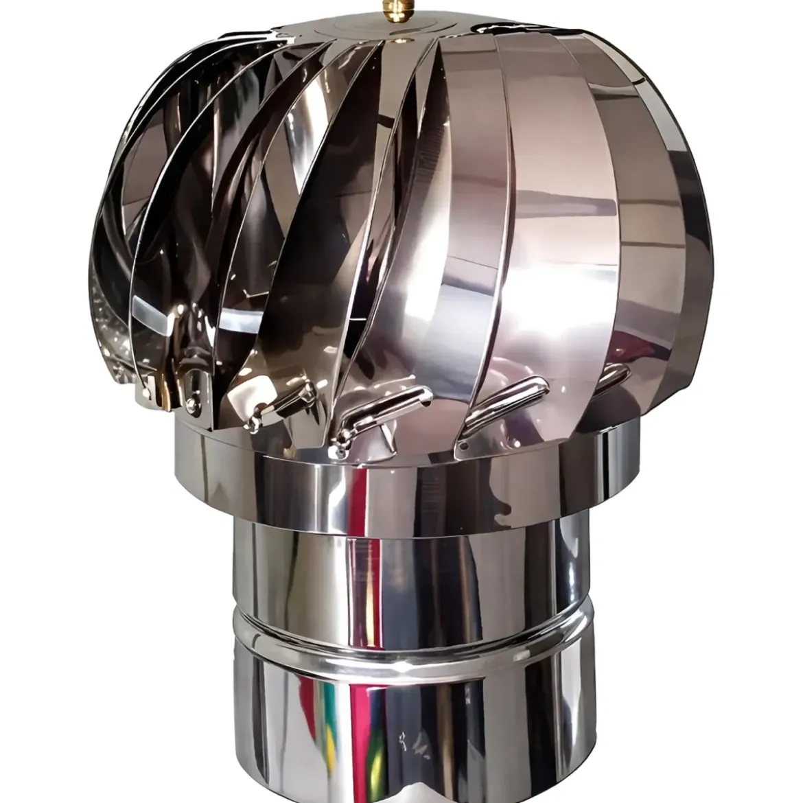Camino Eolico Turbina Acciaio Inox 15 cm Aspiratore Comignolo Girevole