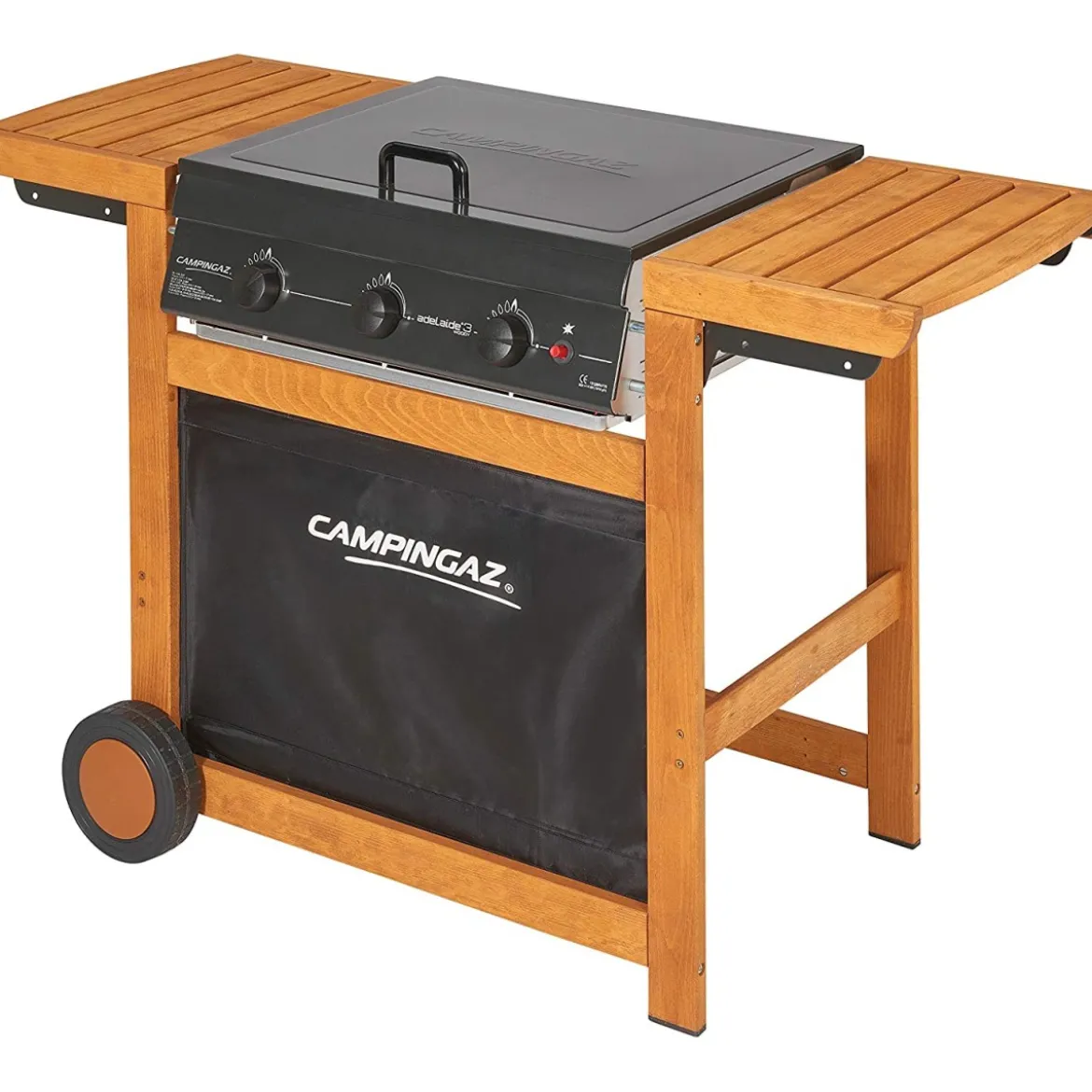Campingaz Barbecue Dual Gas 14 Kw Metano GPL 3 Bruciatori Griglia Piastra Ghisa