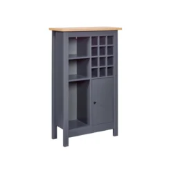 Cantinetta Antracite in rovere Porta Bottiglie 76,8x33x124,4 cm