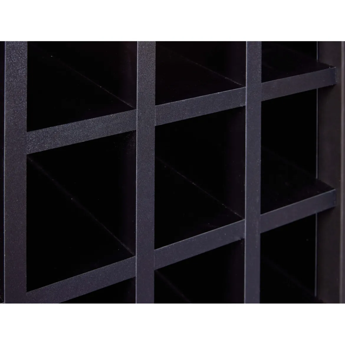 Cantinetta Credenza nera in rovere Porta Bottiglie 76,8x33x124,4 cm