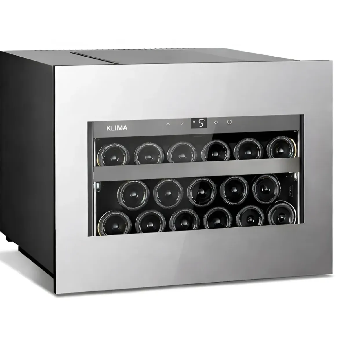 Cantinetta Vino a Incasso 17 Bottiglie Ventilata Classe F Inox LED