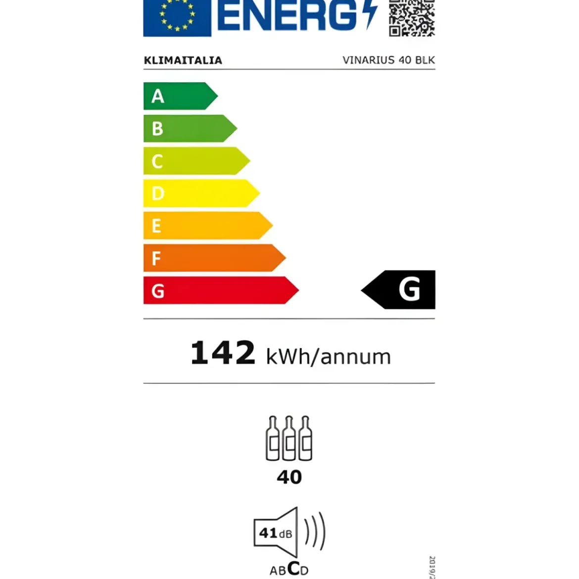 Cantinetta Vino 36 Bottiglie 5 Ripiani in Legno Classe G Verde LED