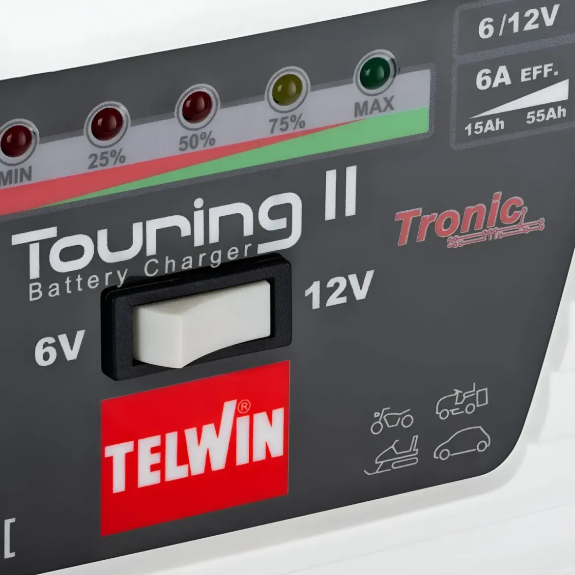 Caricabatterie Telwin Touring 11 Auto Moto 6/12V Portatile 60W TRONIC