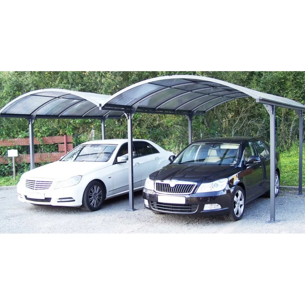 Carport in Alluminio 6x5 metri Policarbonato Gazebo Posto Auto Capanno Tettoia