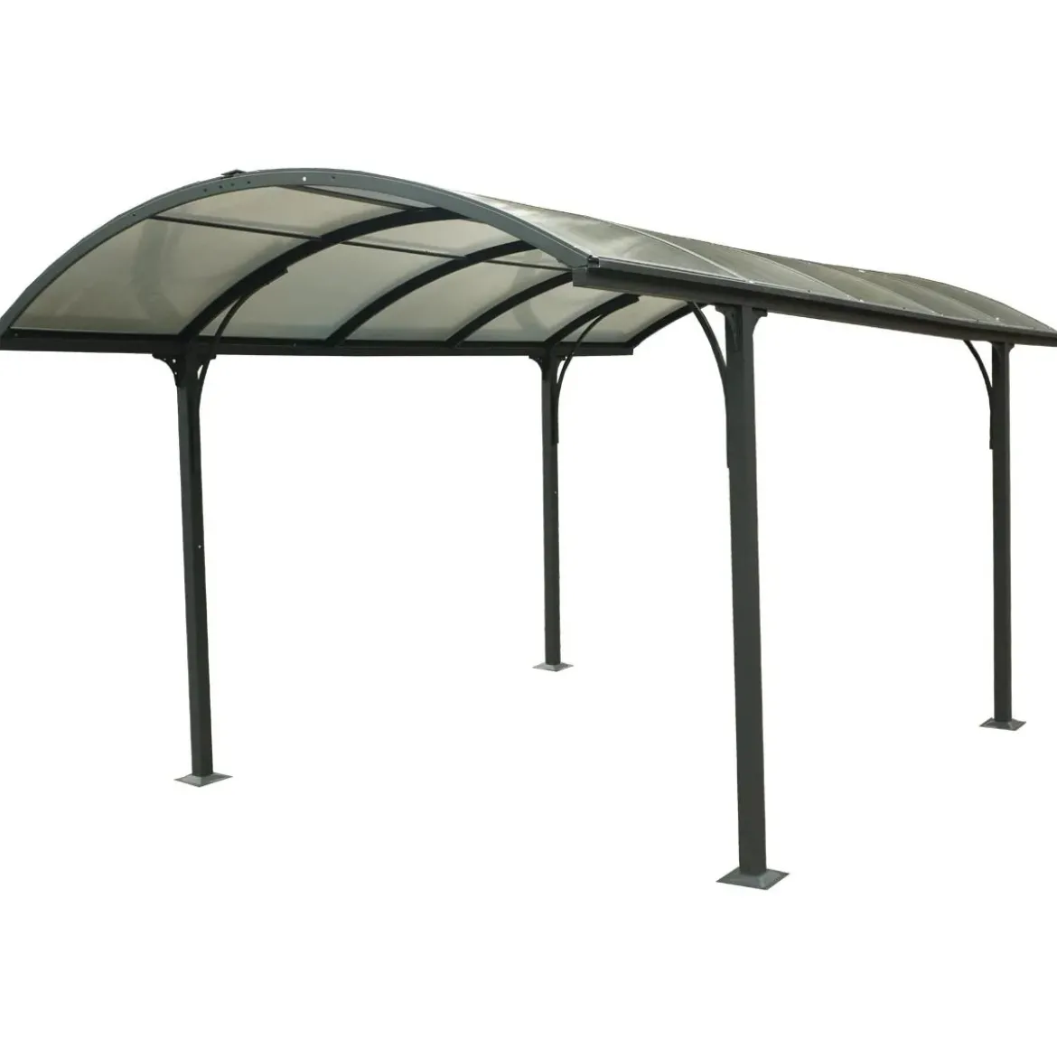 Carport in Alluminio 3x4.8 metri Policarbonato Gazebo Posto Auto Capanno Tettoia