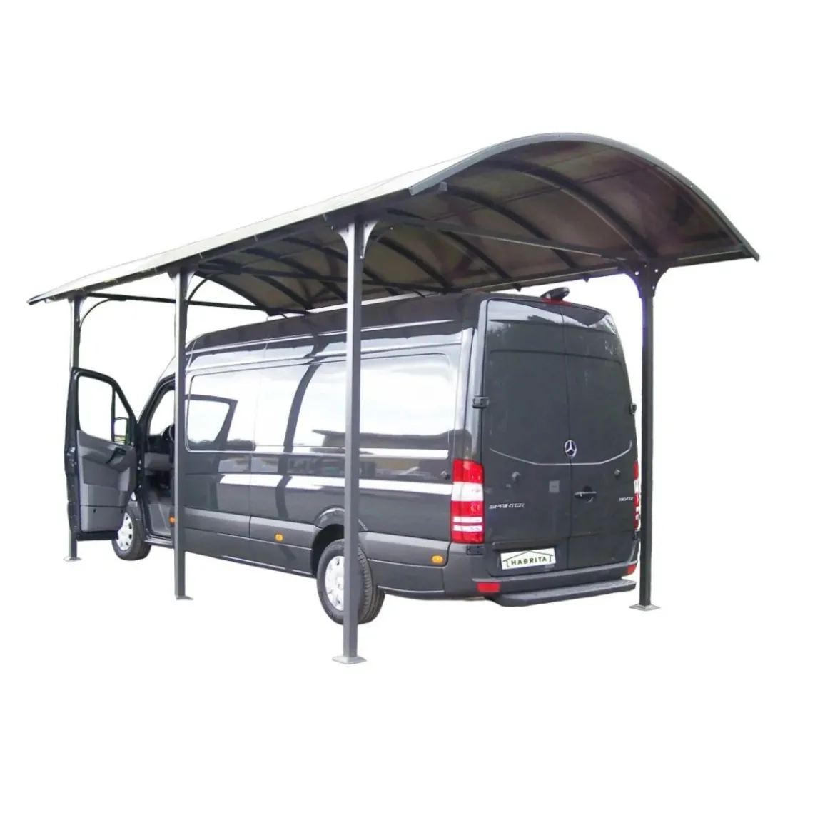 Carport in Alluminio 3.6x7.6 mt Policarbonato Posto Auto Tettoia Camper Furgoni