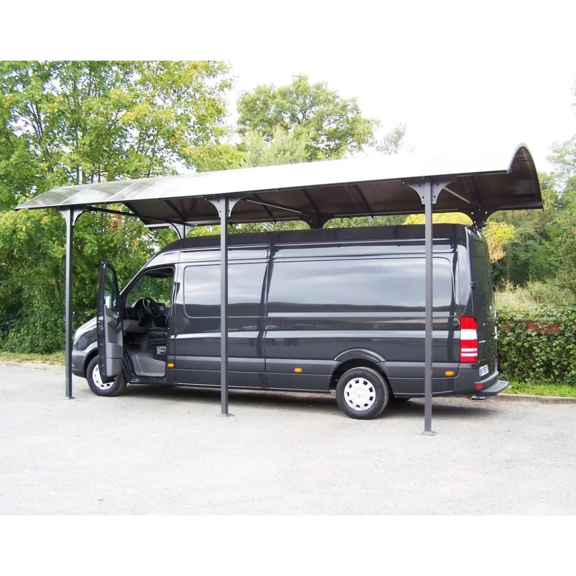 Carport in Alluminio 3.6x7.6 mt Policarbonato Posto Auto Tettoia Camper Furgoni