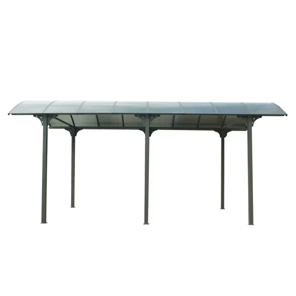Carport in Alluminio 3.6x7.6 mt Policarbonato Posto Auto Tettoia Camper Furgoni