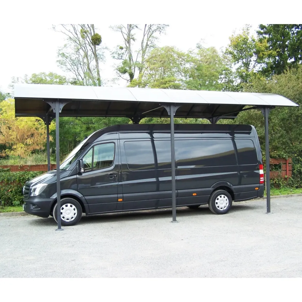 Carport in Alluminio 3.6x7.6 mt Policarbonato Posto Auto Tettoia Camper Furgoni