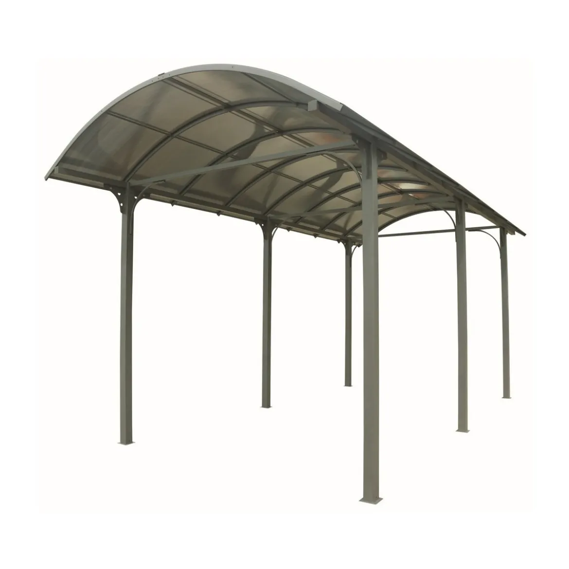 Carport in Alluminio 3.6x7.6 mt Policarbonato Posto Auto Tettoia Camper Furgoni