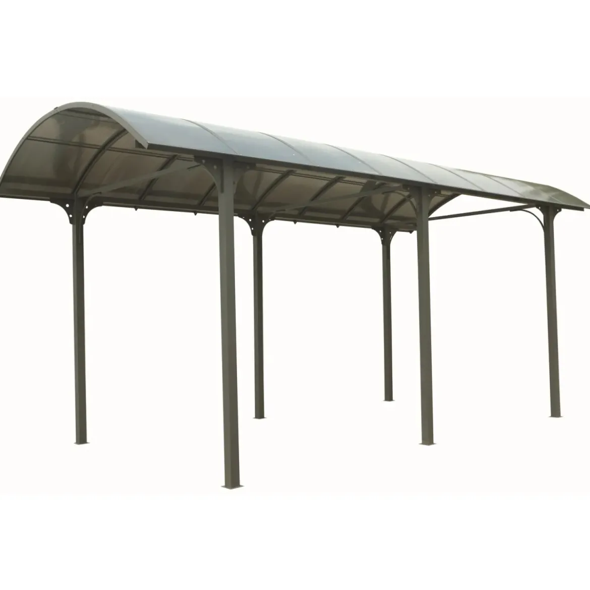 Carport in Alluminio 3.6x7.6 mt Policarbonato Posto Auto Tettoia Camper Furgoni