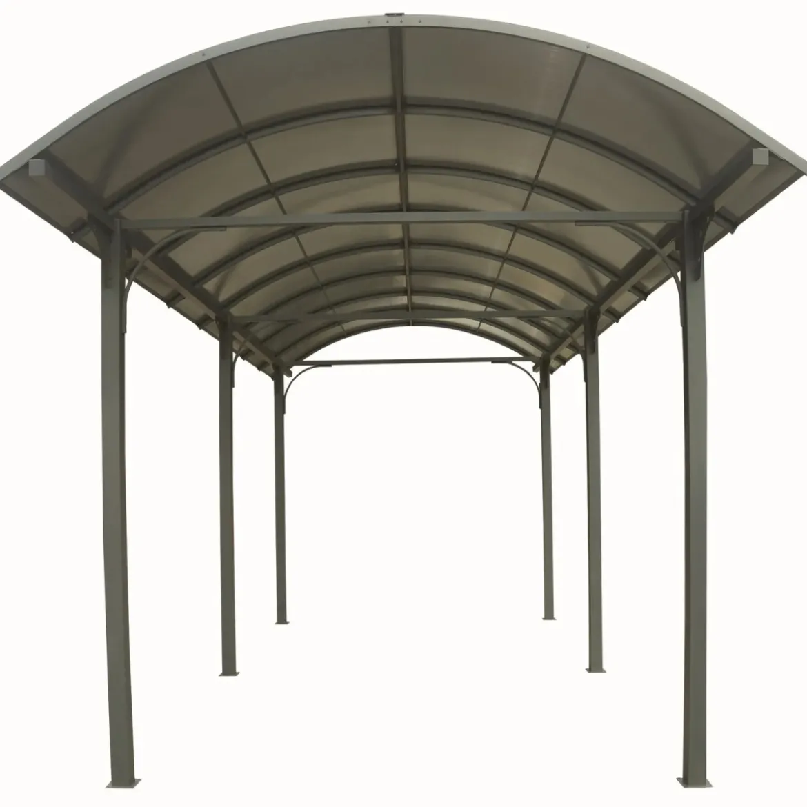 Carport in Alluminio 3.6x7.6 mt Policarbonato Posto Auto Tettoia Camper Furgoni
