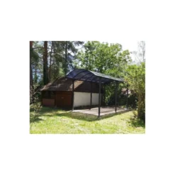 Carport in Alluminio 3.6x7.6 mt Policarbonato Posto Auto Tettoia Camper Furgoni