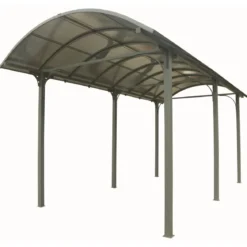 Carport in Alluminio 3.6x7.6 mt Policarbonato Posto Auto Tettoia Camper Furgoni
