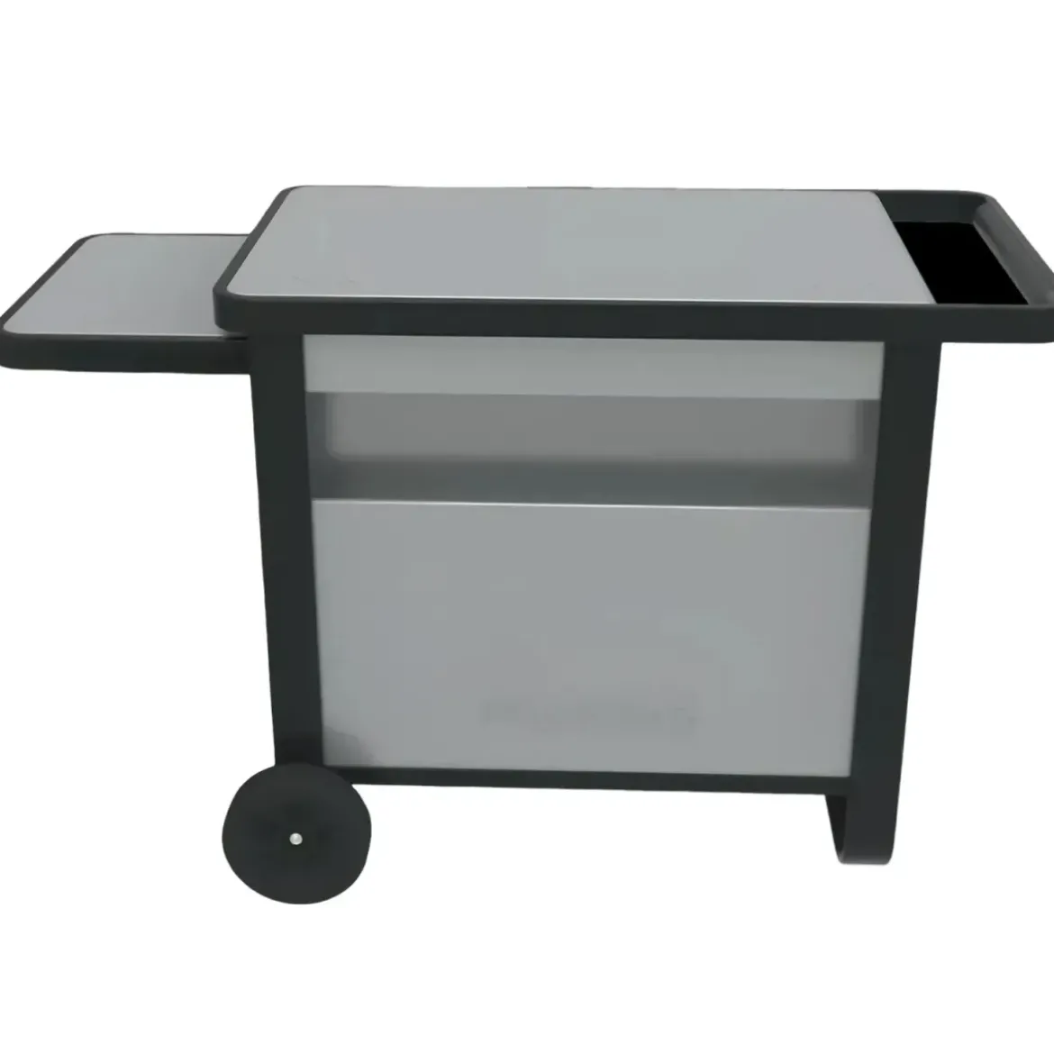 Carrello Barbecue Acciaio Pieghevole 120x63x73 cm Compatibile Ruote