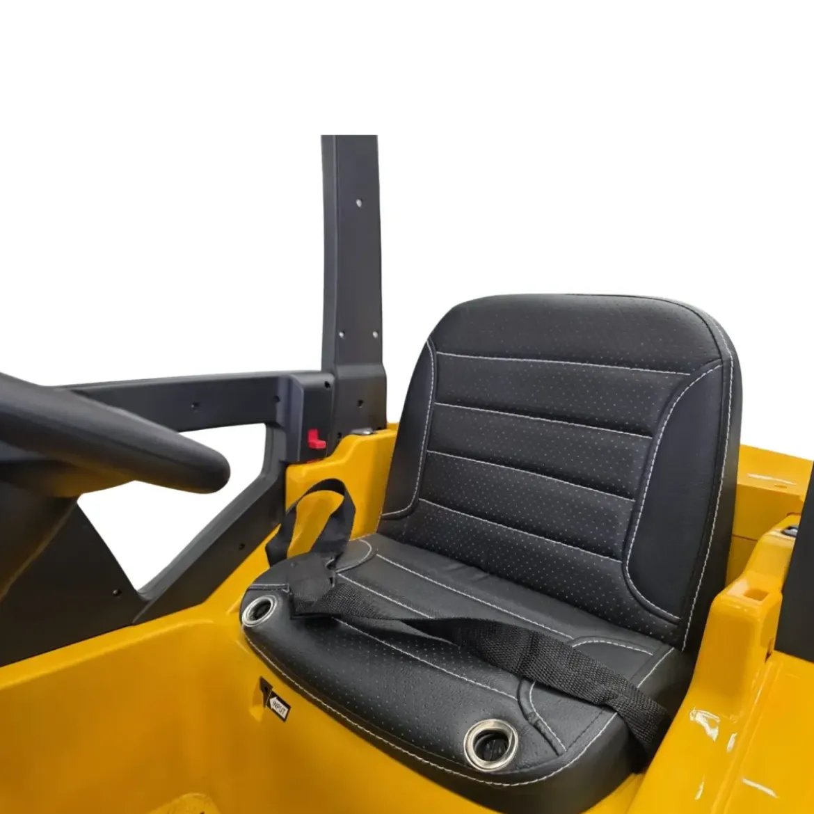 Carrello Elevatore Elettrico per Bambini 12V Giallo con Forche Mobili