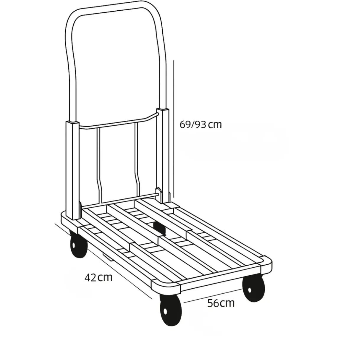 Carrello Estensibile Pieghevole Porta Pacchi 4 Ruote 150 Kg Alluminio