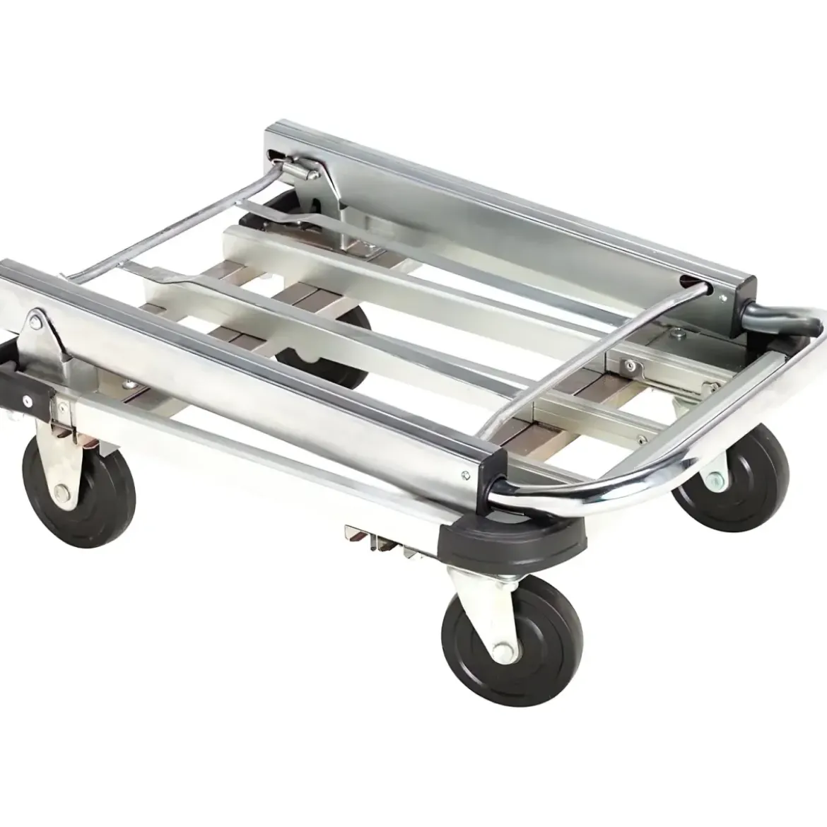 Carrello Estensibile Pieghevole Porta Pacchi 4 Ruote 150 Kg Alluminio