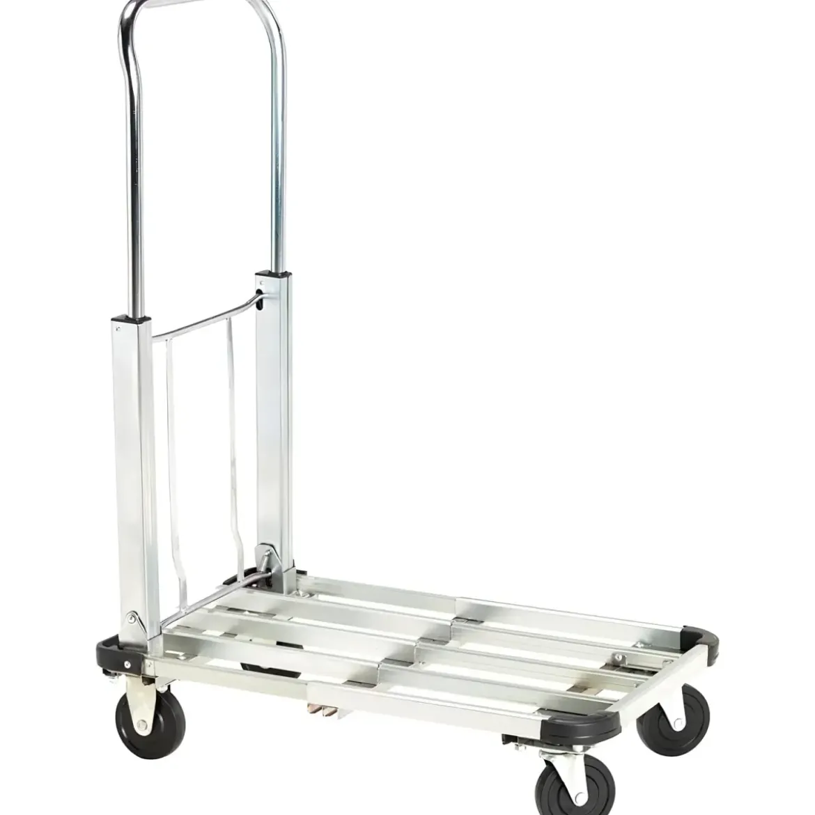 Carrello Estensibile Pieghevole Porta Pacchi 4 Ruote 150 Kg Alluminio