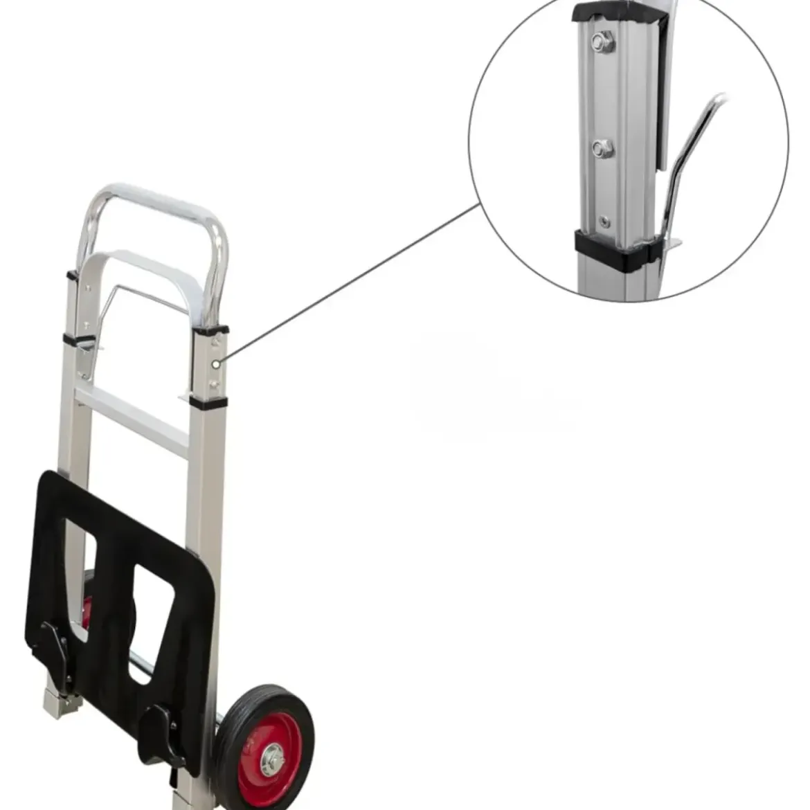 Carrello Pieghevole Portapacchi in Alluminio 37x40x110 cm Max 90kg