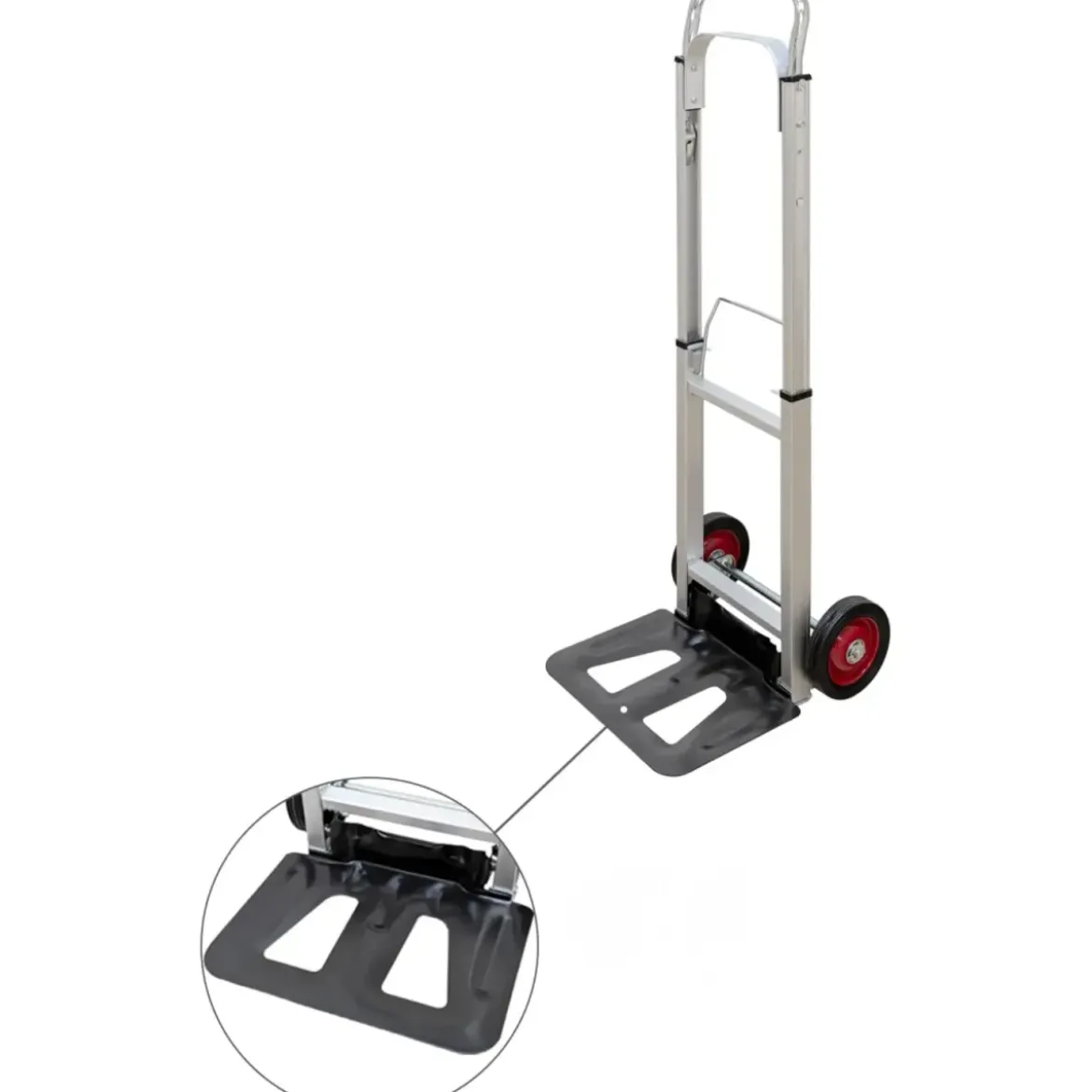 Carrello Pieghevole Portapacchi in Alluminio 37x40x110 cm Max 90kg
