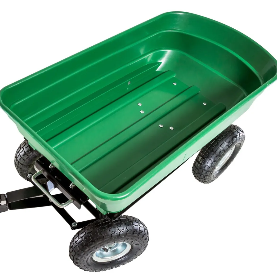 Carrello Portatutto 4 ruote Sterzanti Ribaltabile Carretto da Giardino Rimorchio