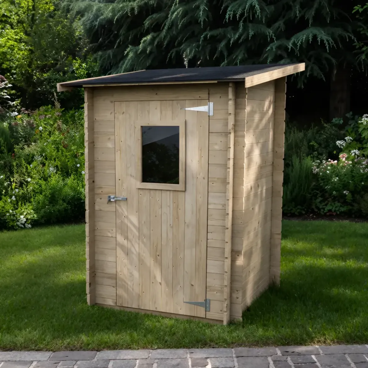 Casetta Armadio in Legno Da Giardino per Attrezzi 124x76 cm